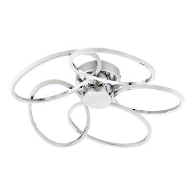 Jago Chrome Effect 5 Lamp Ceiling Light Price Comparisons | Compare The Build