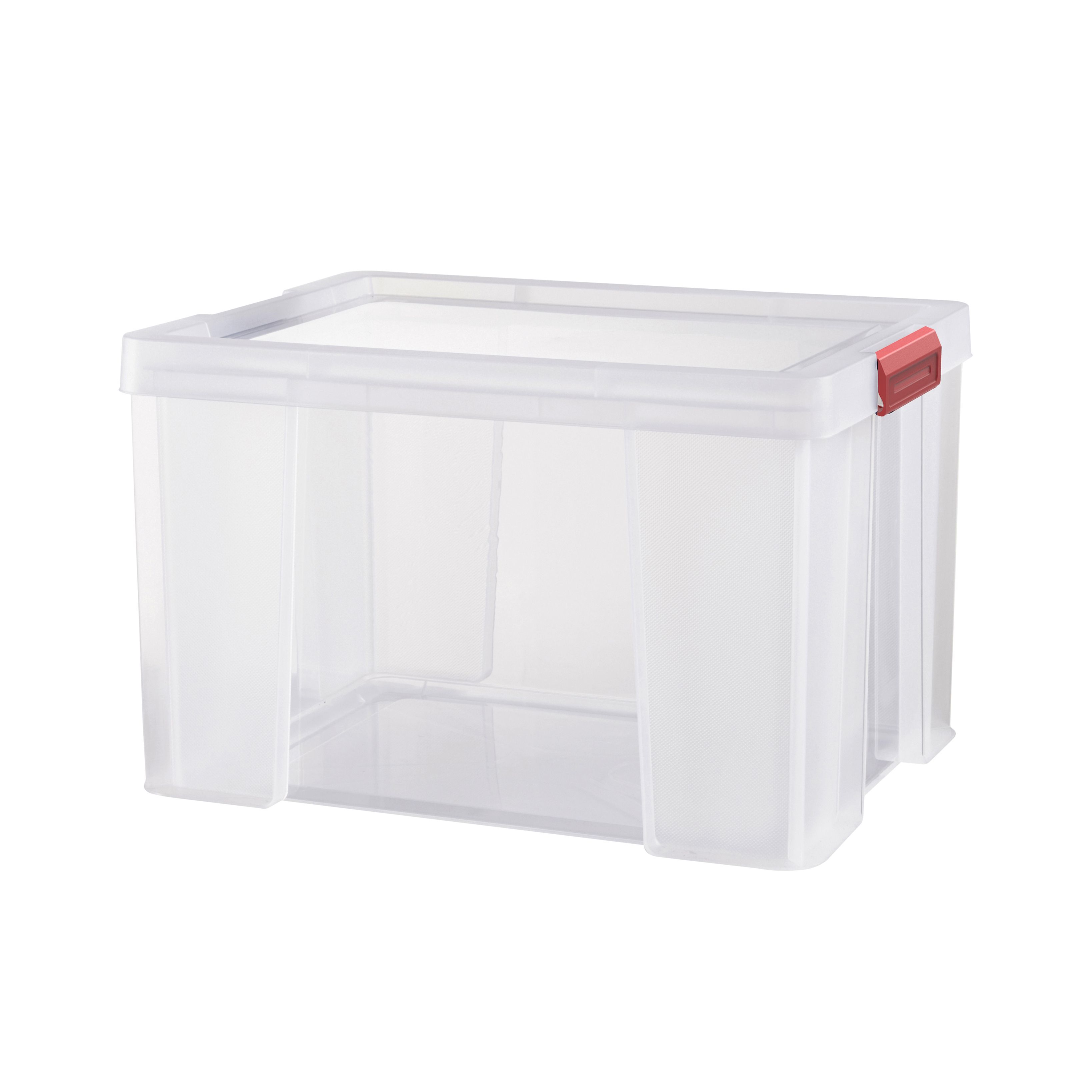 Sundis Clip & Store Heavy Duty Transparent Rectangular 45L Polypropylene (Pp) Stackable Storage Box & Integrated Lid Price Comparisons | Compare The Build