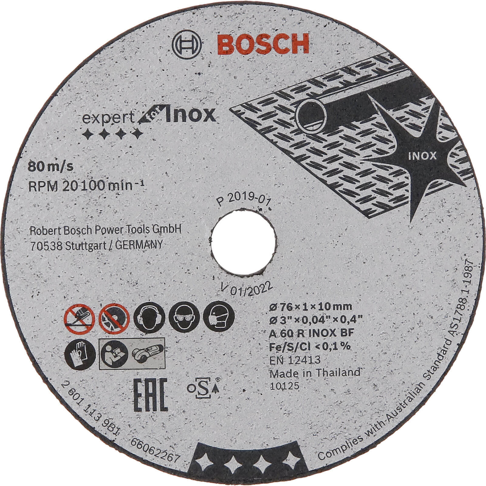 Bosch Expert 76mm Inox Cutting Disc for GWS 12V-76 Pack of 5 76mm 1mm 10mm Price Comparisons | Compare The Build