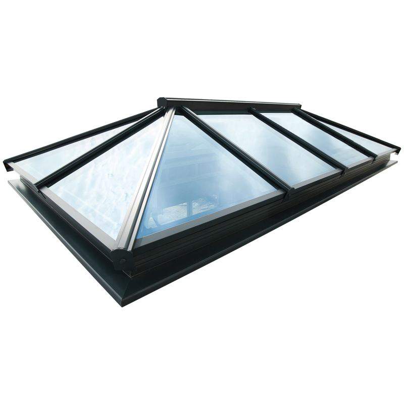 Atlas Active Neutral Double Glazed Traditional Roof Lantern in Grey/Grey - 2000mm x 4000mm Glass Atlas Roof Solutions AR-DBL-2040-G-NEUT Price Comparisons | Compare The Build