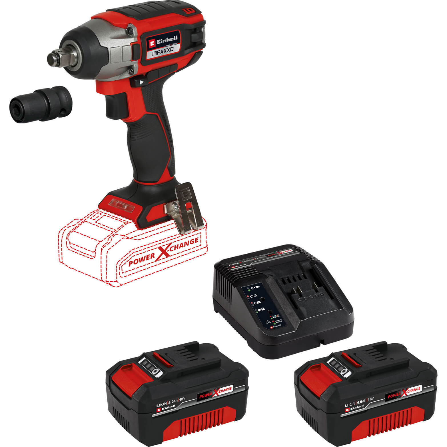 Einhell IMPAXXO 18/230 18v Cordless Brushless 1/2" Impact Wrench 2 x 4ah Li-ion Charger No Case Price Comparisons | Compare The Build