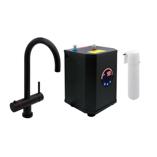 Francis Pegler Matt Black 4 Way Hot Water Kitchen Tap Price Comparisons | Compare The Build