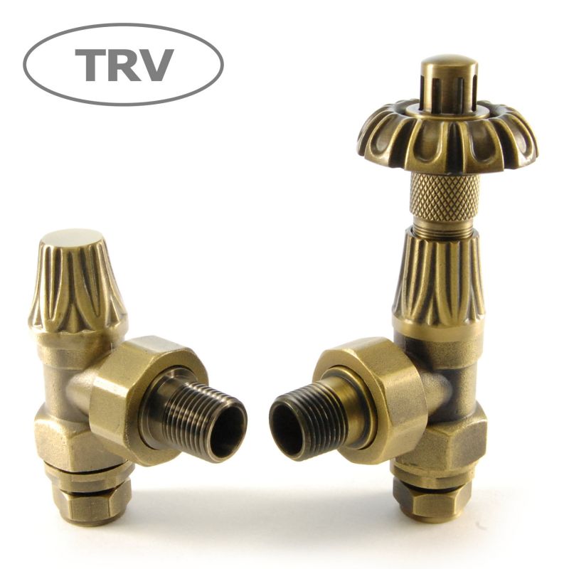 West Thermostatic Valves, Abbey, Old English Brass Angled - 10mm | Compare The Build