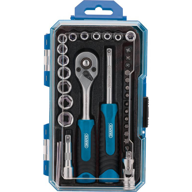 Draper 35 Piece 1/4" Drive Socket and Screwdriver Bit Set 1/4" Price Comparisons | Compare The Build