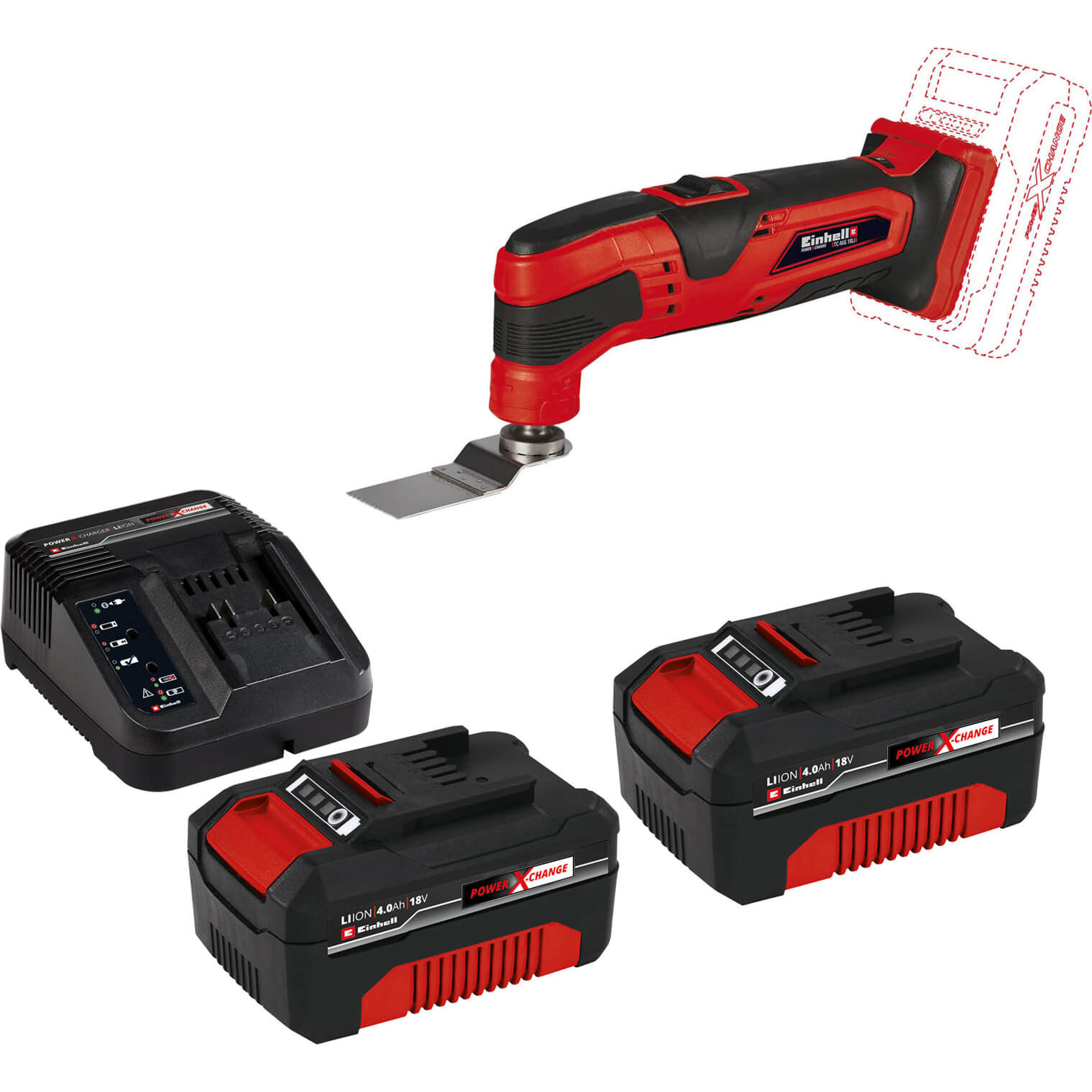 Einhell TC-MG 18 Li 18v Oscillating Multi Tool 2 x 4ah Li-ion Charger No Case Price Comparisons | Compare The Build