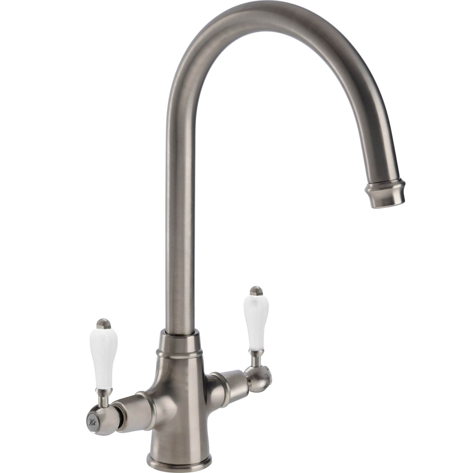 Lavish Dual Handle Monobloc Kitchen Tap - Brushed Price Comparisons | Compare The Build