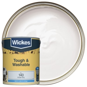 Wickes Tough & Washable Matt Emulsion Paint - Powder Grey No.140 - 5L Price Comparisons | Compare The Build