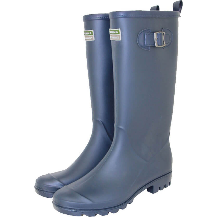 Town and Country Burford PVC Wellington Boots Navy Size 9 Price Comparisons | Compare The Build