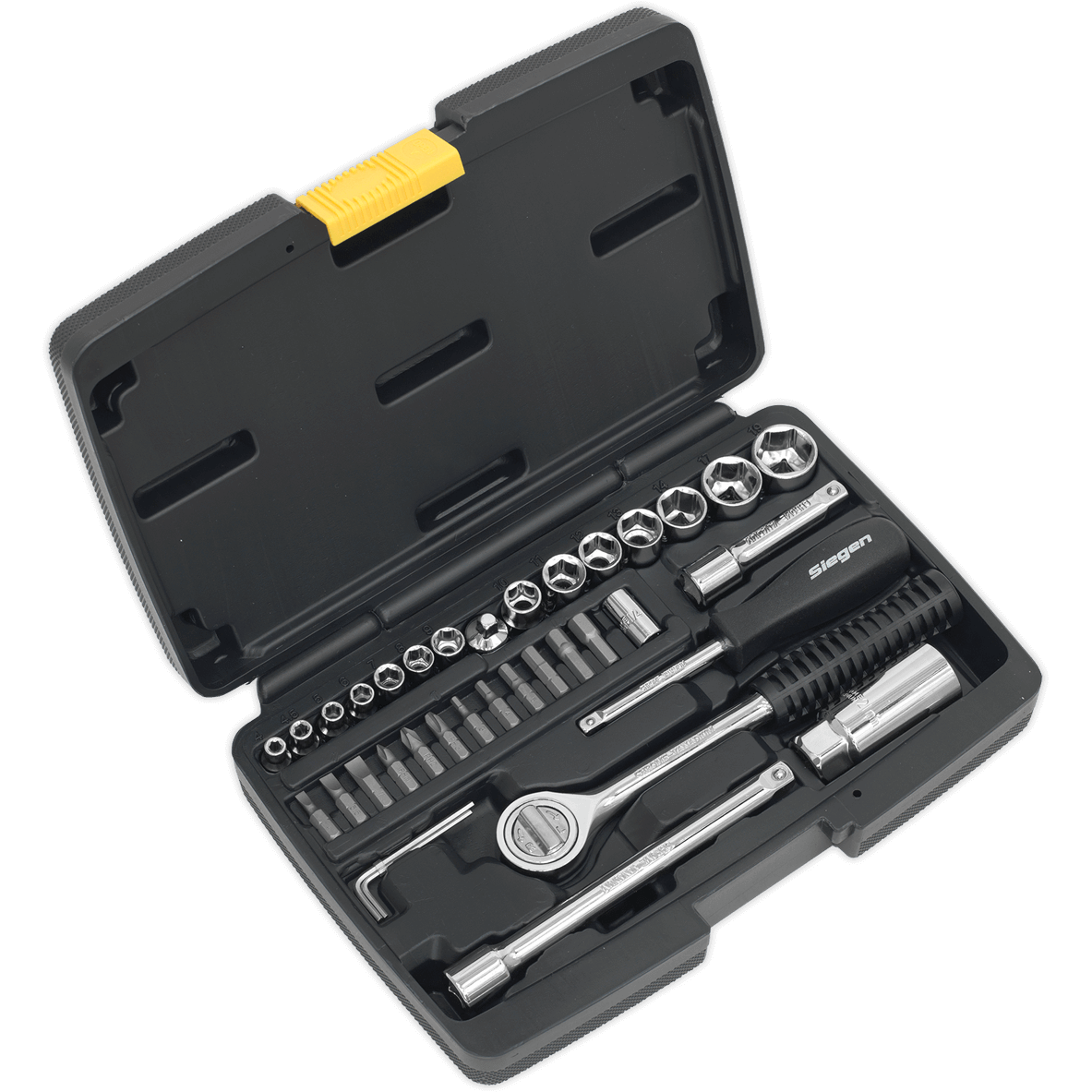 Siegen 36 Piece Combination Drive Socket Set Metric Combination | Compare The Build