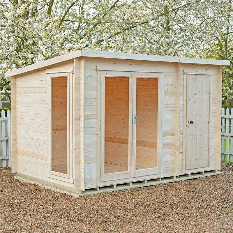 Shire Walsoken 3.6m x 2.4m Log Cabin with Side Shed (19mm) Price Comparisons | Compare The Build