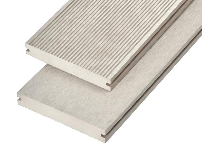 Solid Commercial Grade Composite Decking Board 2400mm x 150mm x 25mm - Ivory | Compare The Build