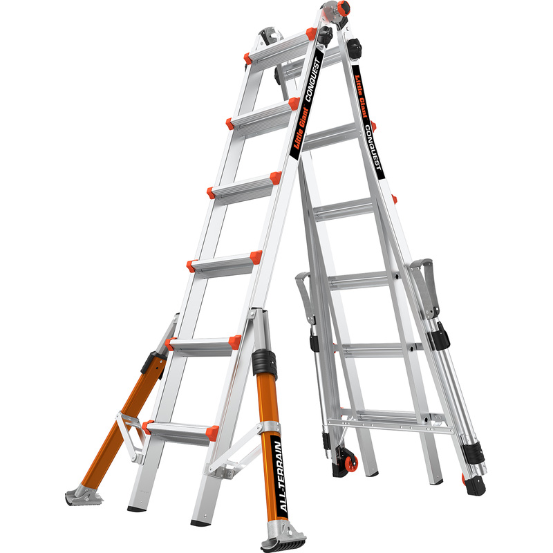 Little Giant Conquest All-Terrain PRO Multi-purpose Ladder 6 Rung Aluminium Price Comparisons | Compare The Build