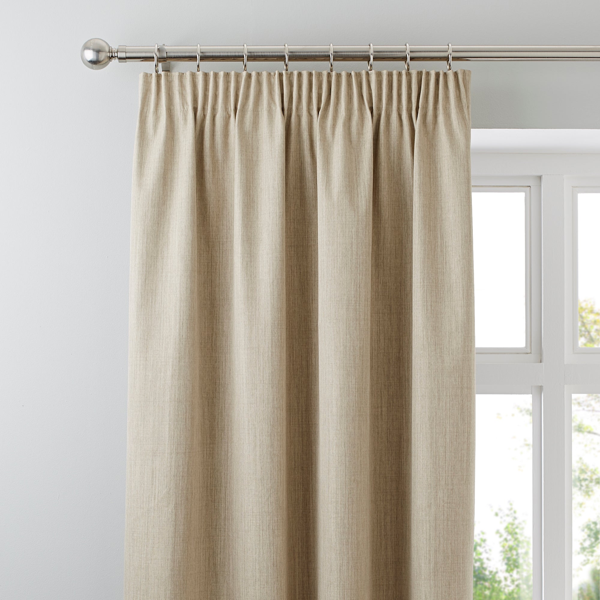 Solar Ecru Blackout Pencil Pleat Curtains Brown Price Comparisons | Compare The Build