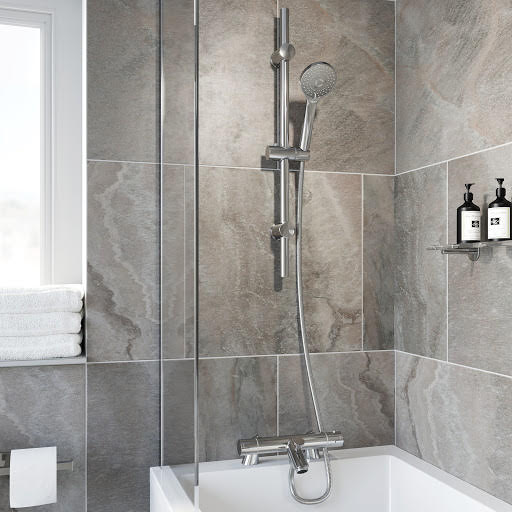 Architeckt Thermostatic Bath Shower Mixer with Handset - Deck Mounted Price Comparisons | Compare The Build