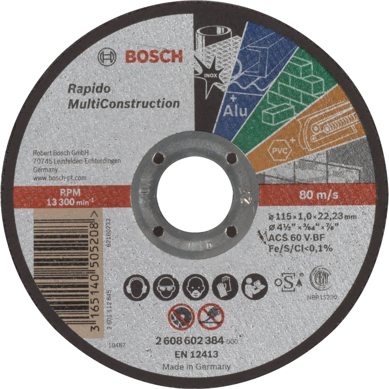 Bosch Rapido MultiConstruction Cutting Disc 115mm 1mm 22mm Price Comparisons | Compare The Build