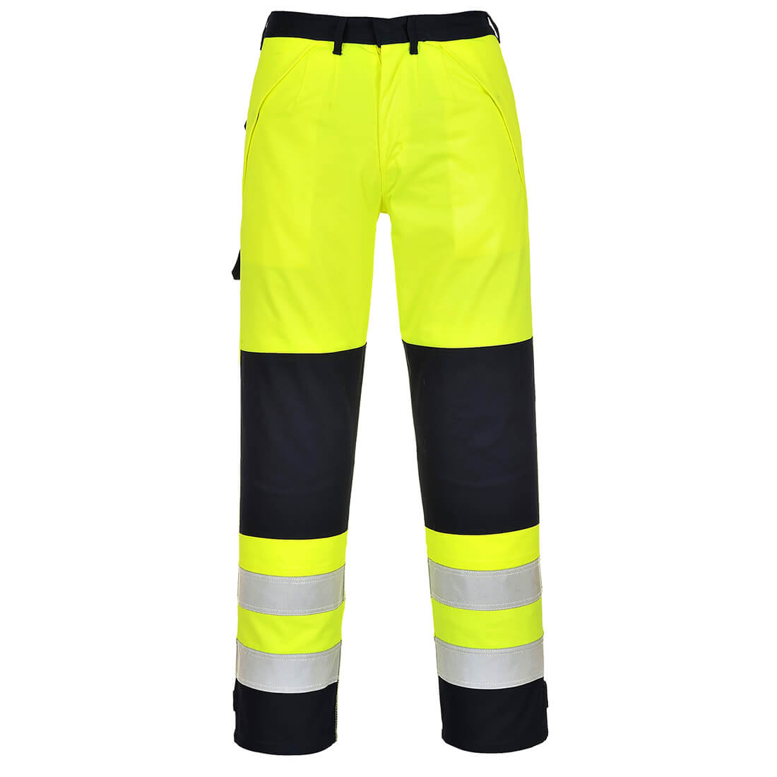 Biz Flame Hi Vis Multi-Norm Flame Resistant Trousers Yellow / Navy L Price Comparisons | Compare The Build