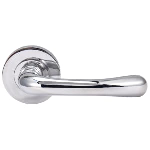 Vienna Polished Chrome Round Rose Door Handle - 1 Pair Price Comparisons | Compare The Build