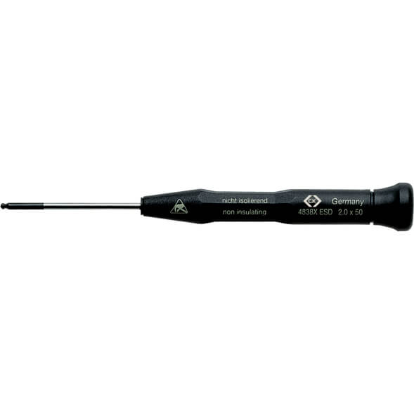 CK Xonic ESD Precision Ball End Hex Screwdriver 2mm 50mm Price Comparisons | Compare The Build