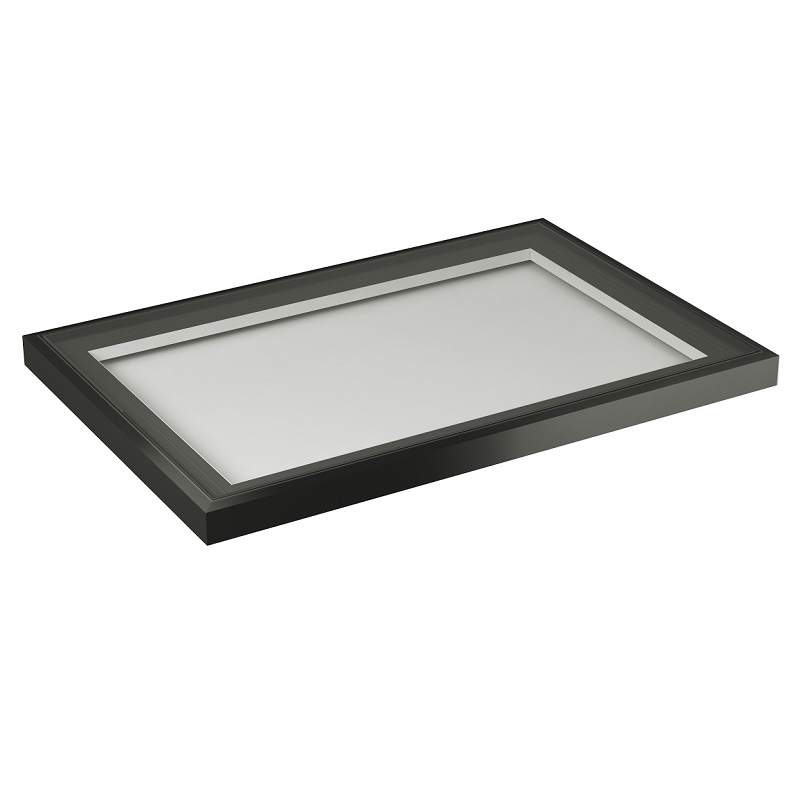 Atlas Clear Tint Fixed Flat Rooflight with Black & White Frame - 900mm x 1000mm Glass Atlas Roof Solutions AFR-DBL-CL-9001000-BW Price Comparisons | Compare The Build