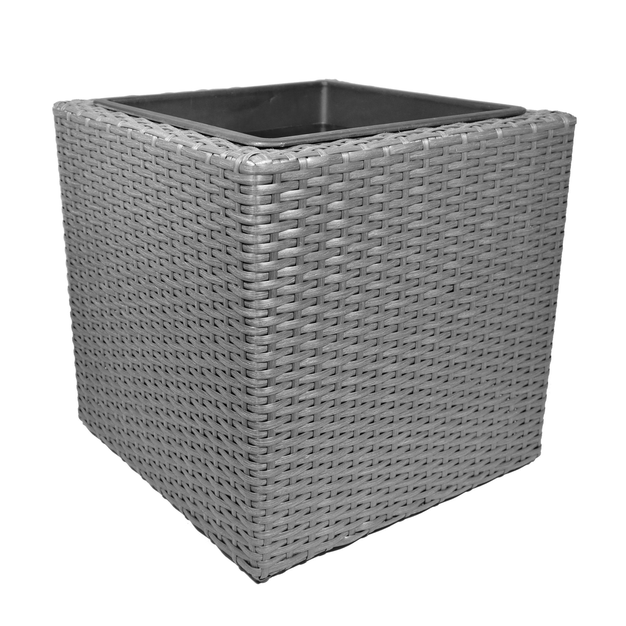 Verve Iraklia Grey Square Planter 40Cm | Compare The Build