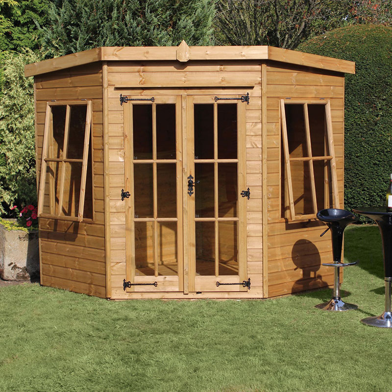 6' x 6' Traditional Stowe Corner Wooden Summer House Price Comparisons | Compare The Build