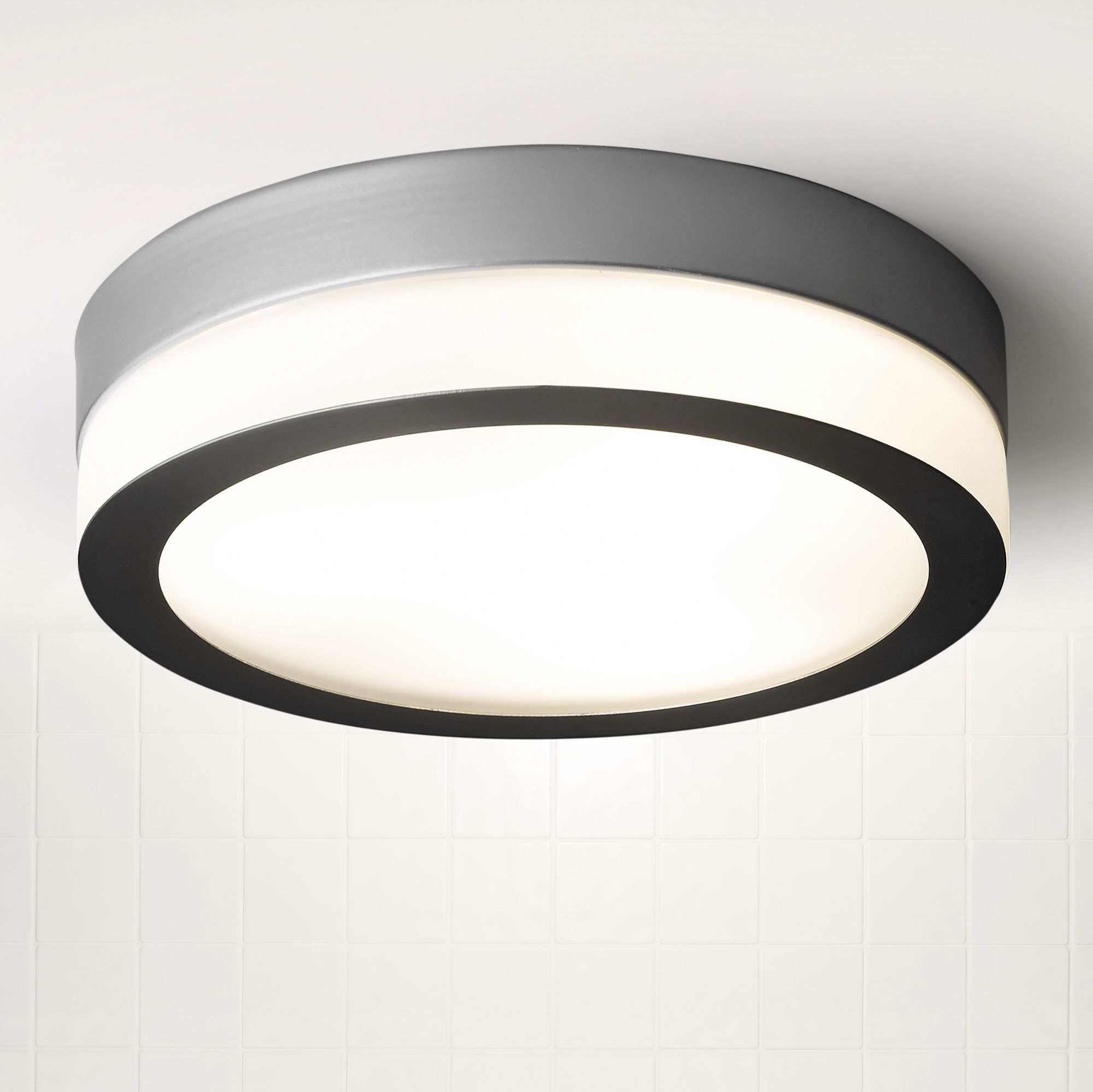 Laguna Silver Satin Chrome Effect Bathroom Flush Light Price Comparisons | Compare The Build