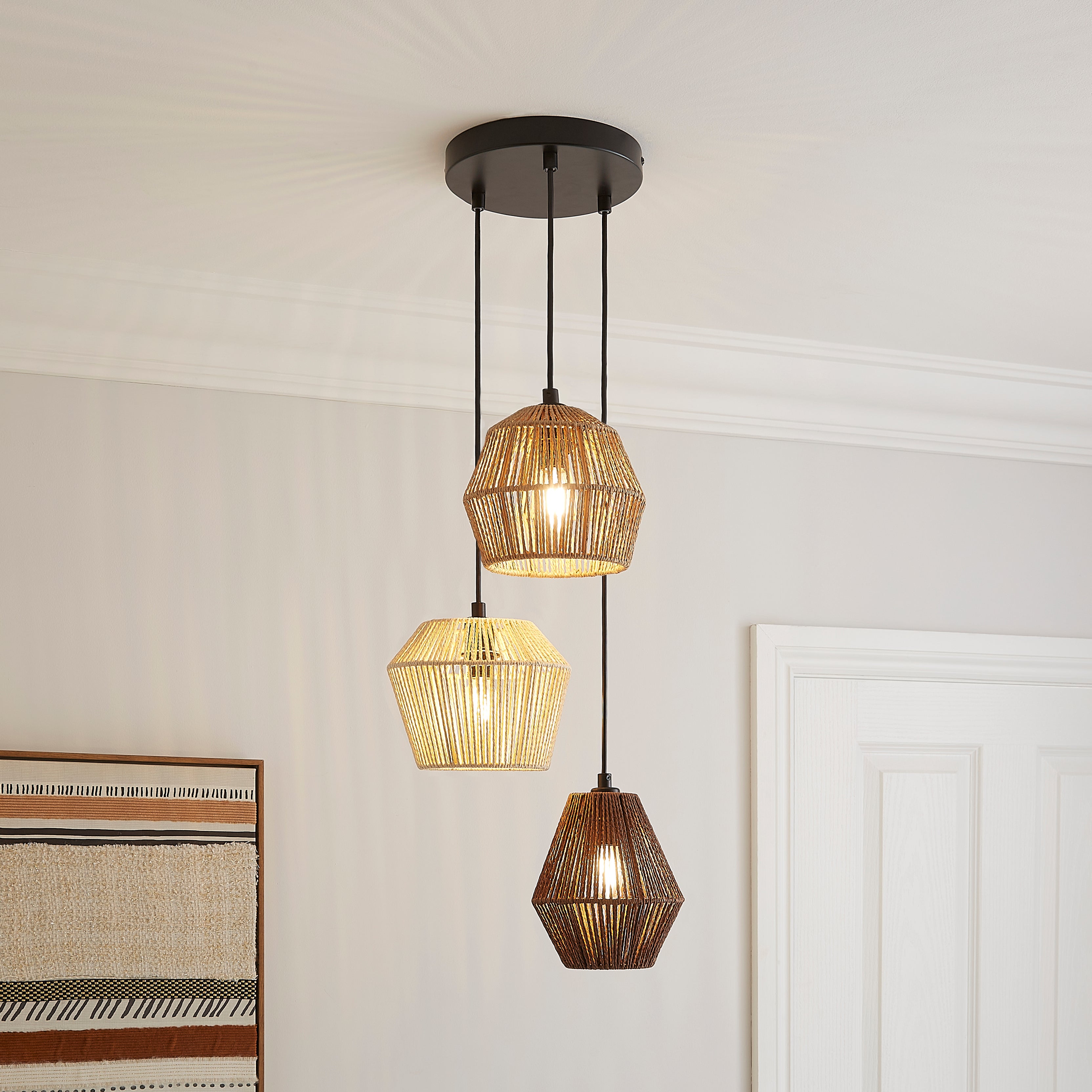 Ariel 3 Light Cluster Ceiling Fitting Black Price Comparisons | Compare The Build