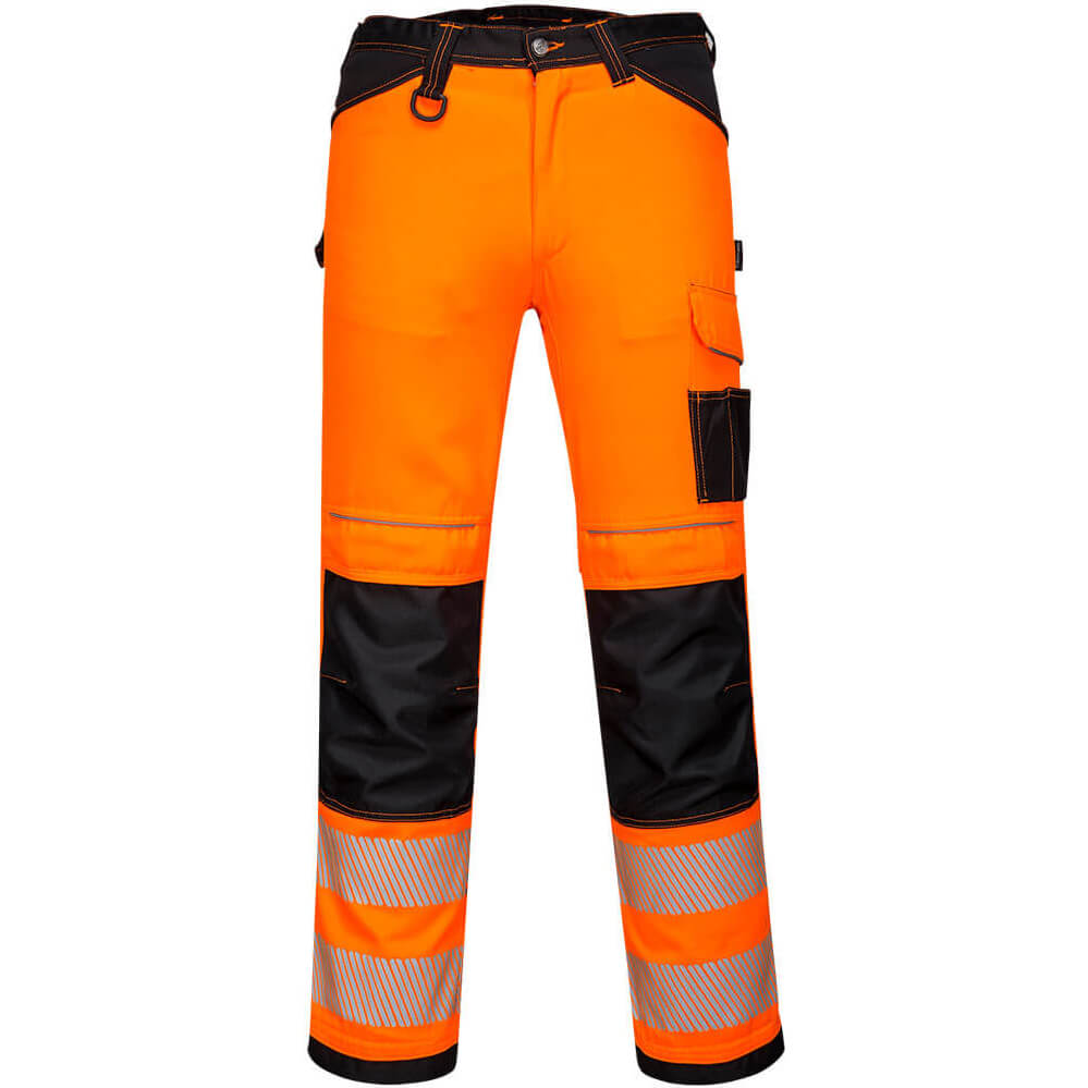 Portwest PW3 Hi Vis Lightweight Stretch Trousers Orange / Black 46" 31" Price Comparisons | Compare The Build