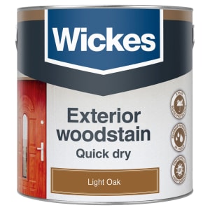 Wickes Exterior Quick Dry Woodstain - Light Oak - 2.5L Price Comparisons | Compare The Build