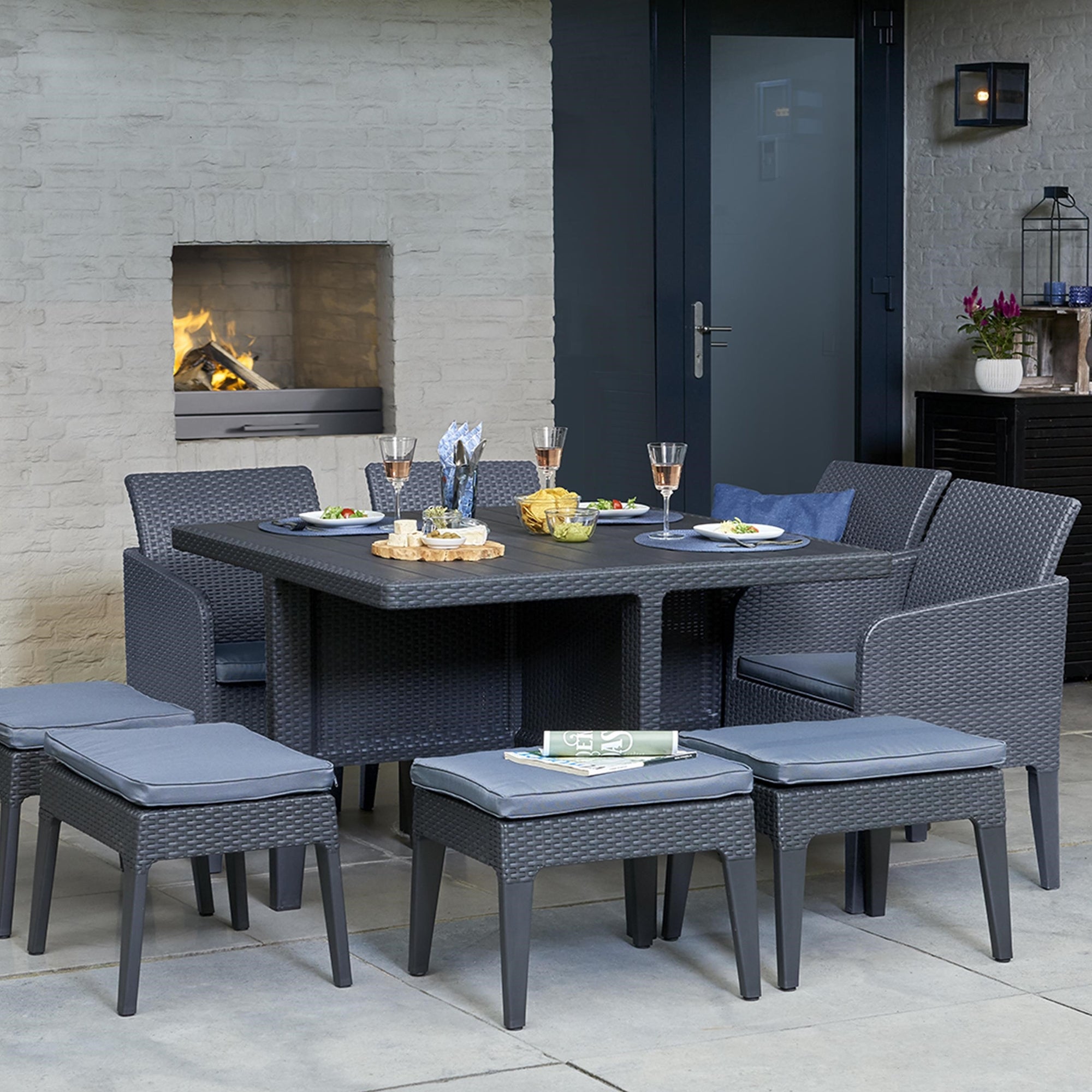 Santiago 9 Piece Set Grey | Compare The Build