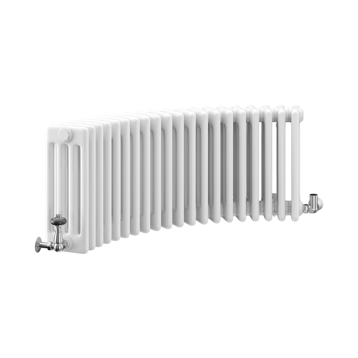 Nordic 4 Column Curved Horizontal Radiator, White, 400mm x 1194mm | Compare The Build