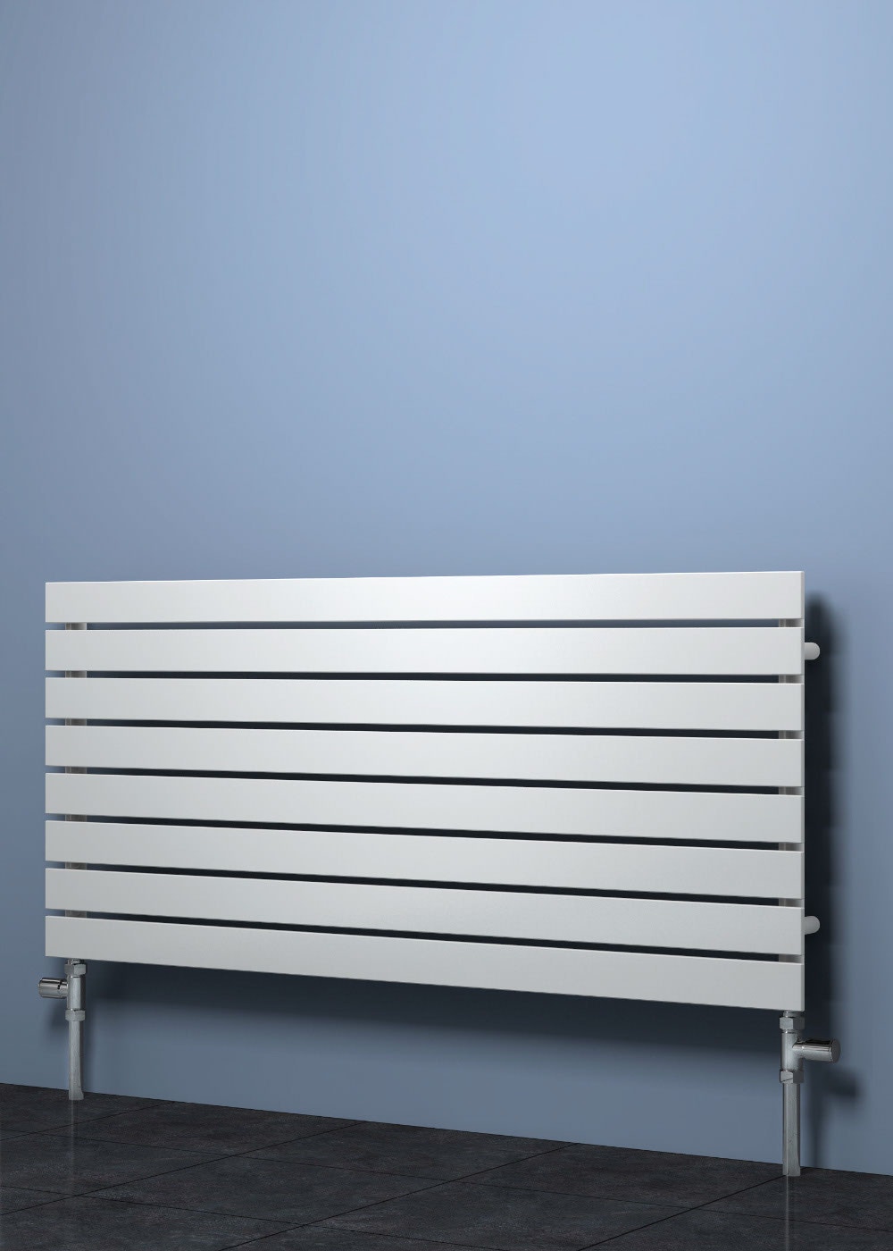 Reina Rione Horizontal Designer Radiator, White, 544mm x 1000mm Price Comparisons | Compare The Build