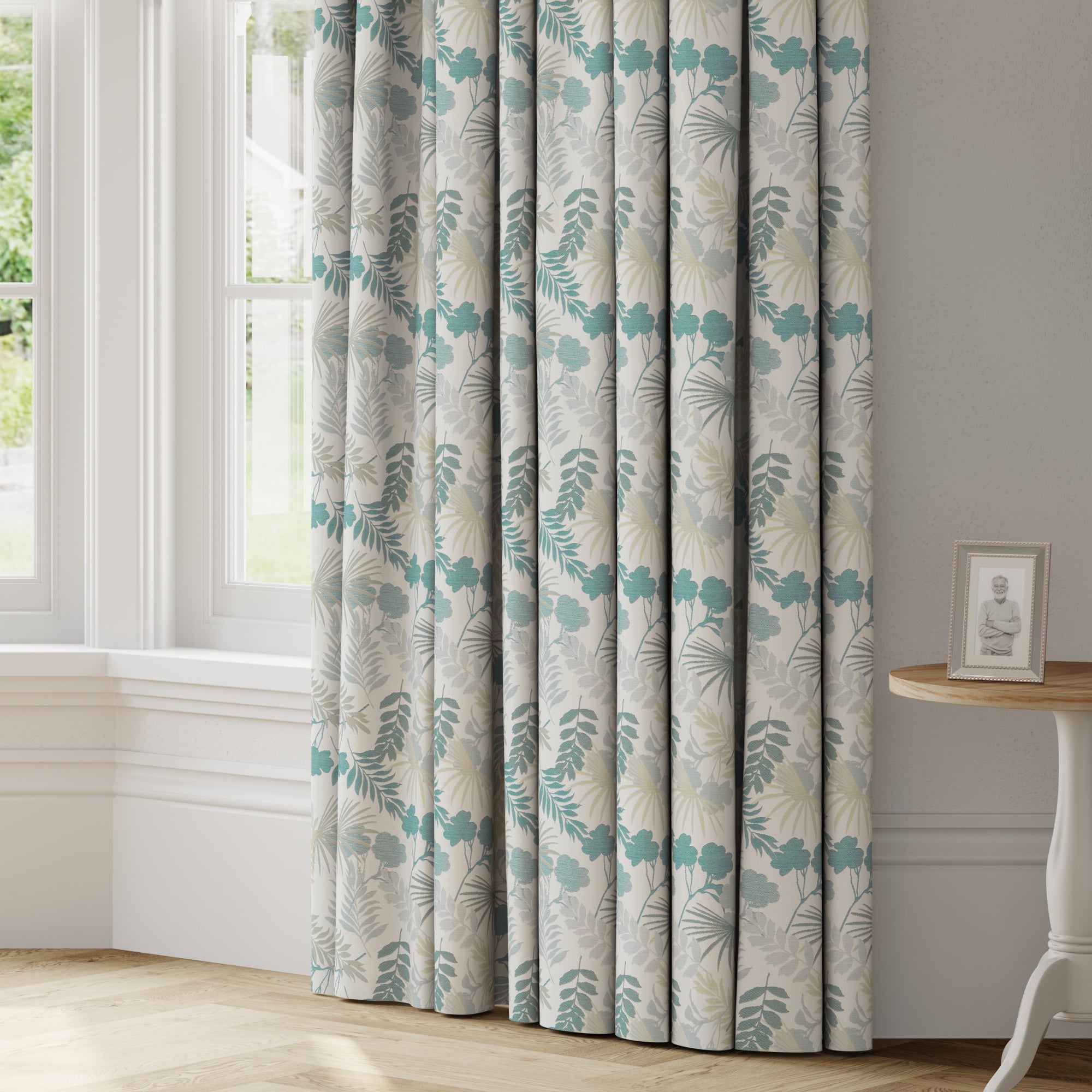 Tropical Made to Measure Curtains Green/White Price Comparisons | Compare The Build