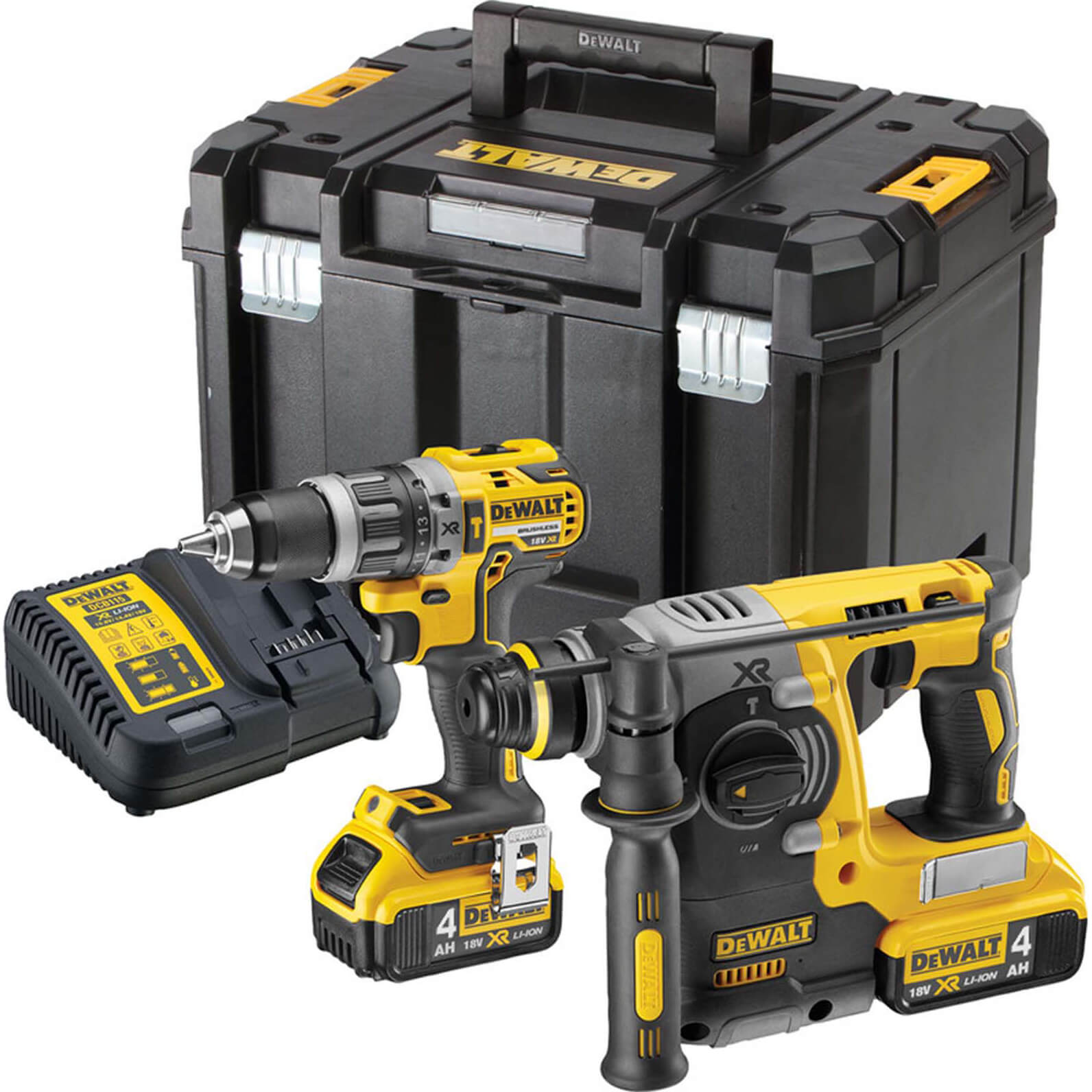 DeWalt DCK2070M2T 18v XR Cordless Brushless SDS and Combi Drill Kit 2 x 4ah Li-ion Charger Case Price Comparisons | Compare The Build