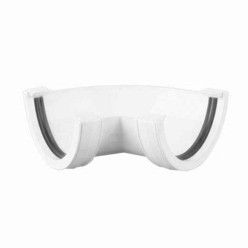 Plastic Guttering Half Round Style 120 Degree Angle 112mm Arctic White Brett Martin BR048/120A Price Comparisons | Compare The Build