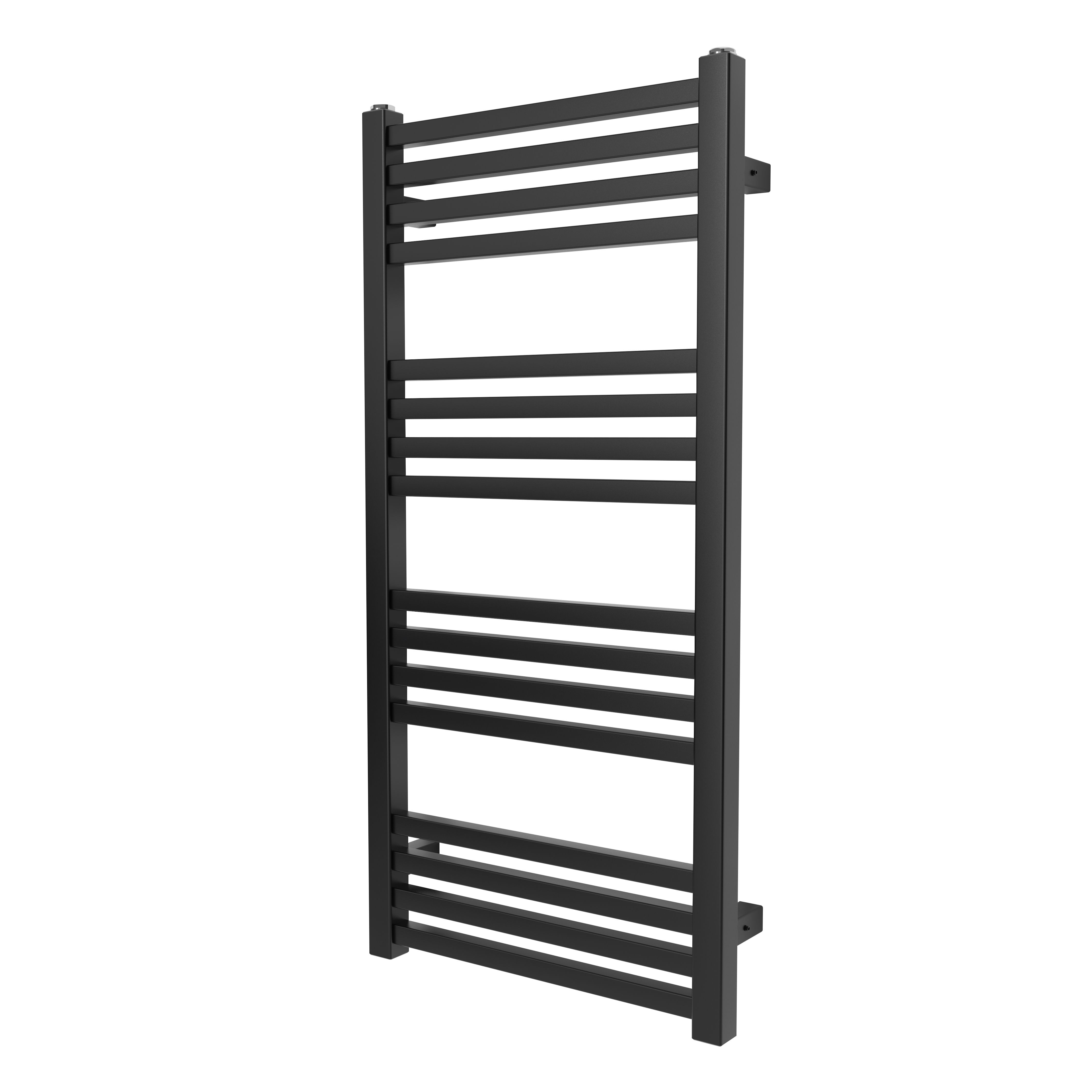 GoodHome Duala, Black Vertical Flat Towel Radiator (W)400mm X (H)828mm | Compare The Build