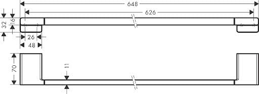 hansgrohe AddStoris Bath Towel Rail 648mm - Matt White Price Comparisons | Compare The Build