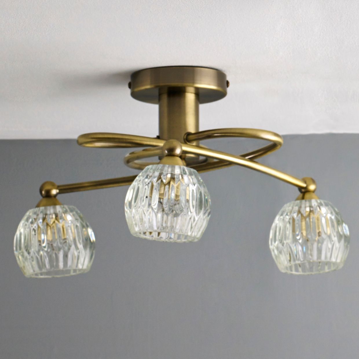 Colours Steyning Clear 3 Lamp Ceiling Light Price Comparisons | Compare The Build