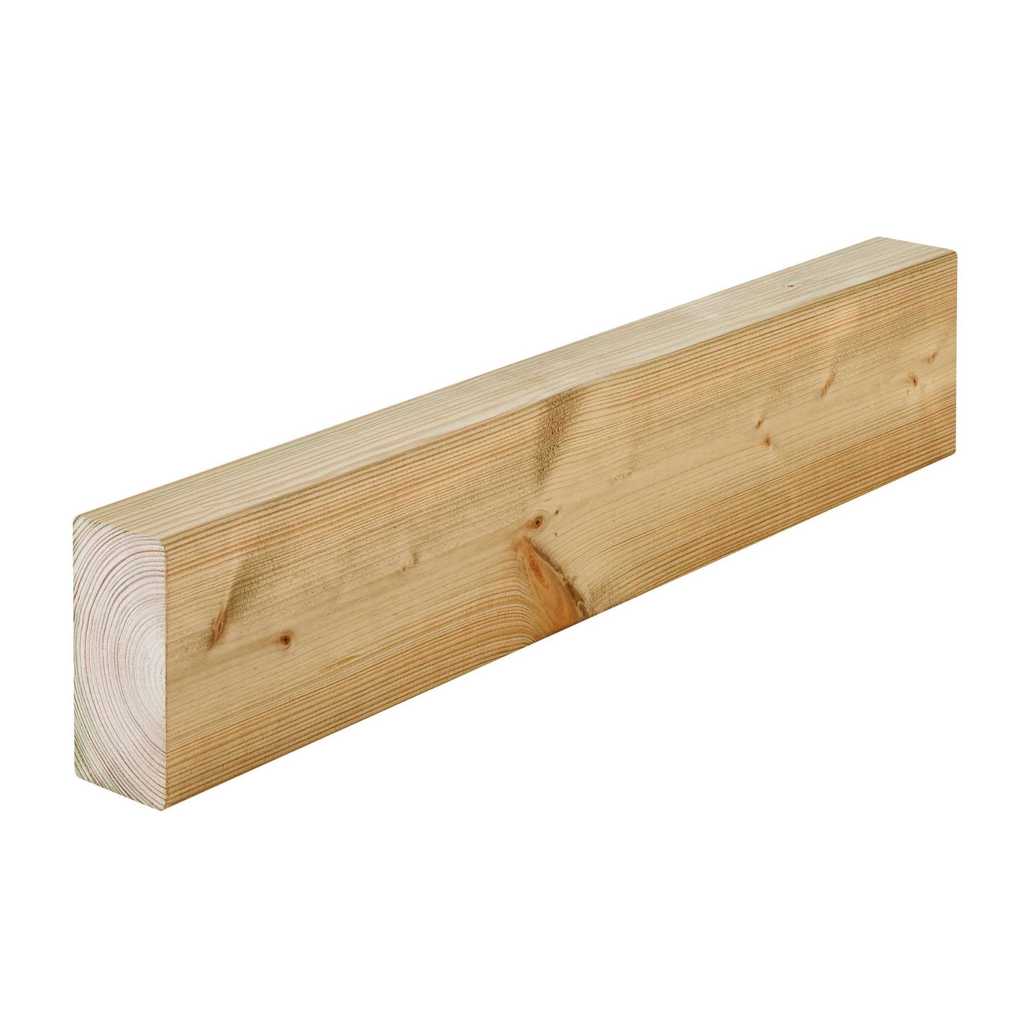 Round edge Whitewood spruce C16 Stick timber (L)3m (W)95mm (T)45mm | Compare The Build