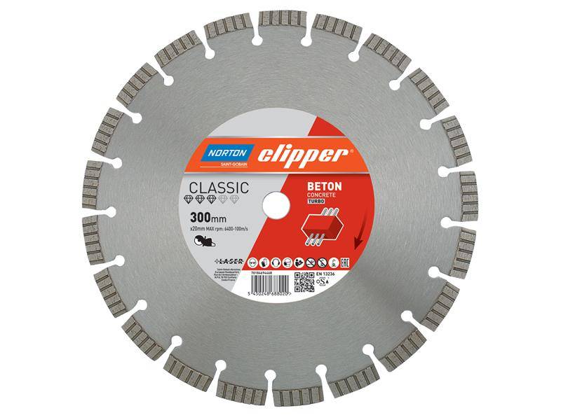 Norton Clipper CLI694468 Classic Beton Diamond Blade 300 x 20mm | Compare The Build