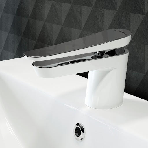 Bristan Claret Basin Mixer without Waste - White & Chrome | Compare The Build