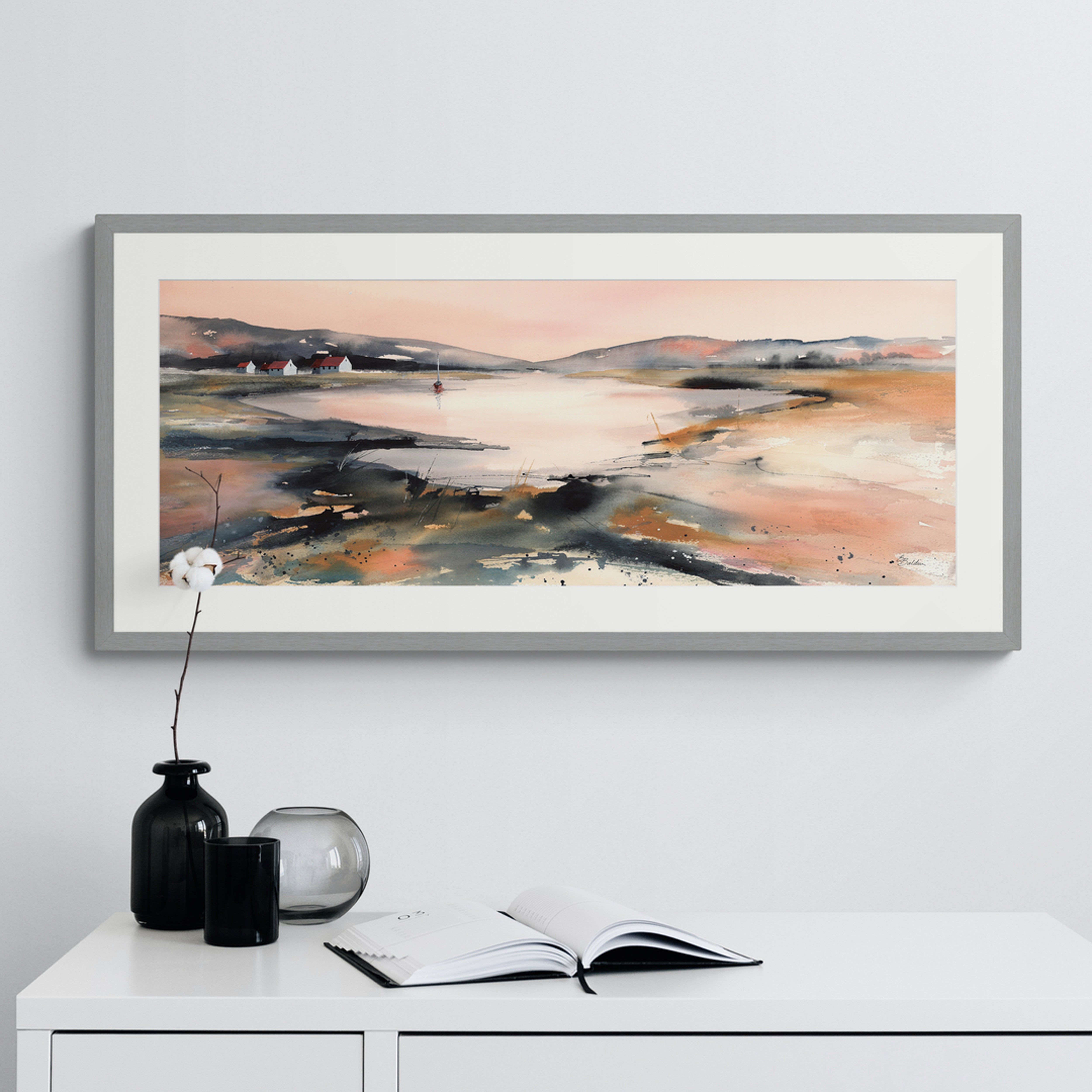 Sheltered Bay Framed Print Silver | Compare The Build