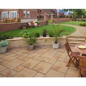 Marshalls Heritage Riven Yorkstone Paving Slab 300 x 300 x 38 mm - 3.96m2 pack Price Comparisons | Compare The Build