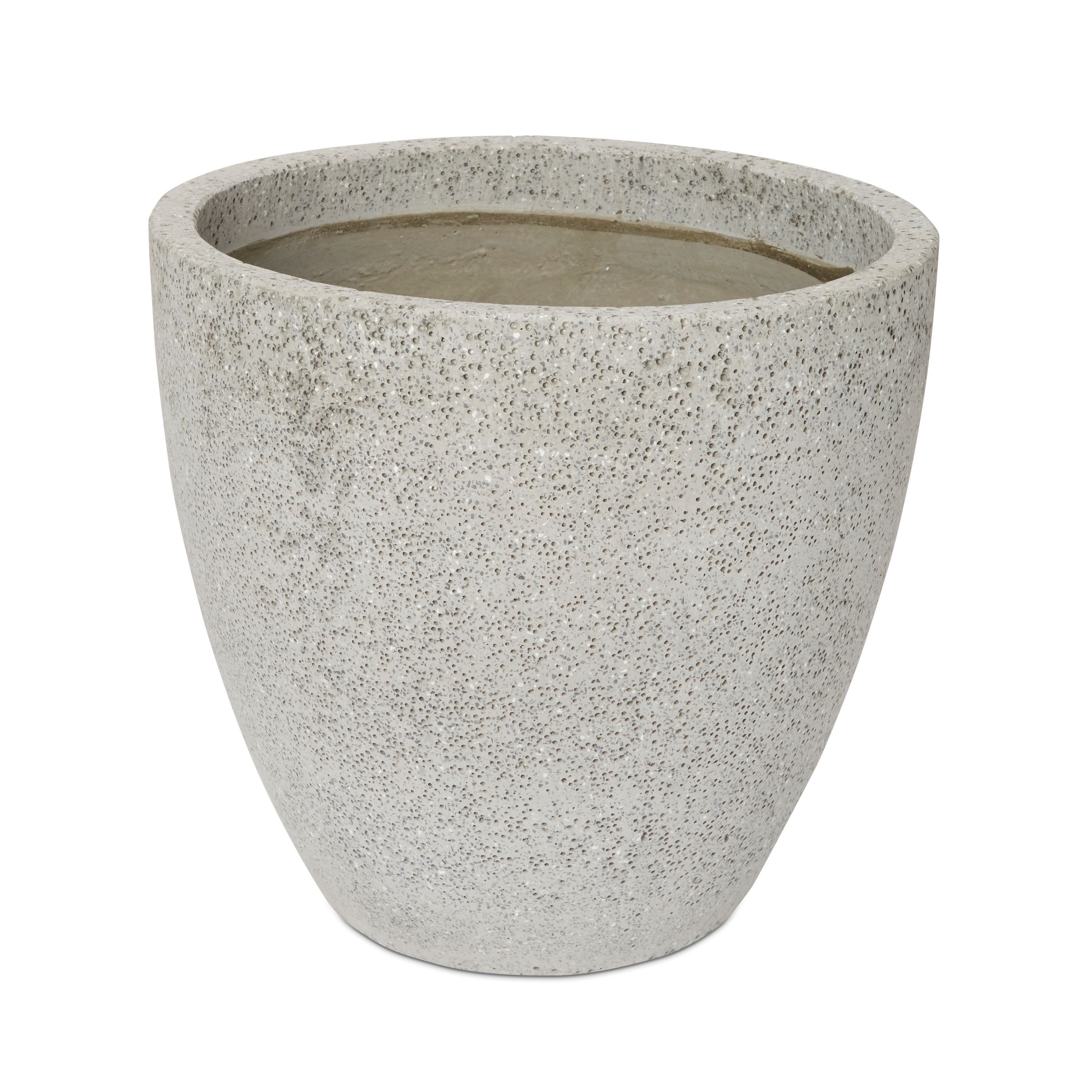 Blooma Hoa Light Grey Terrazzo Effect Fibreclay Circular Plant Pot (Dia)50Cm Price Comparisons | Compare The Build