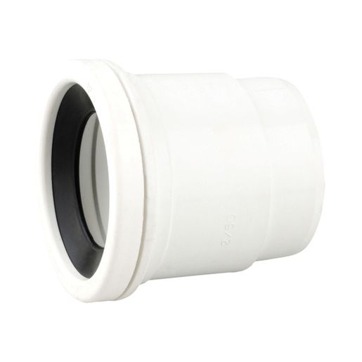 Wavin OsmaSoil S/S boss adaptor (ring-seal) 50mm white Price Comparisons | Compare The Build