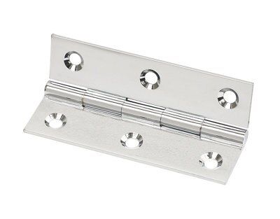 Polished Chrome Effect Brass Door Hinge (L)64mm, Pack Of 2 Price Comparisons | Compare The Build