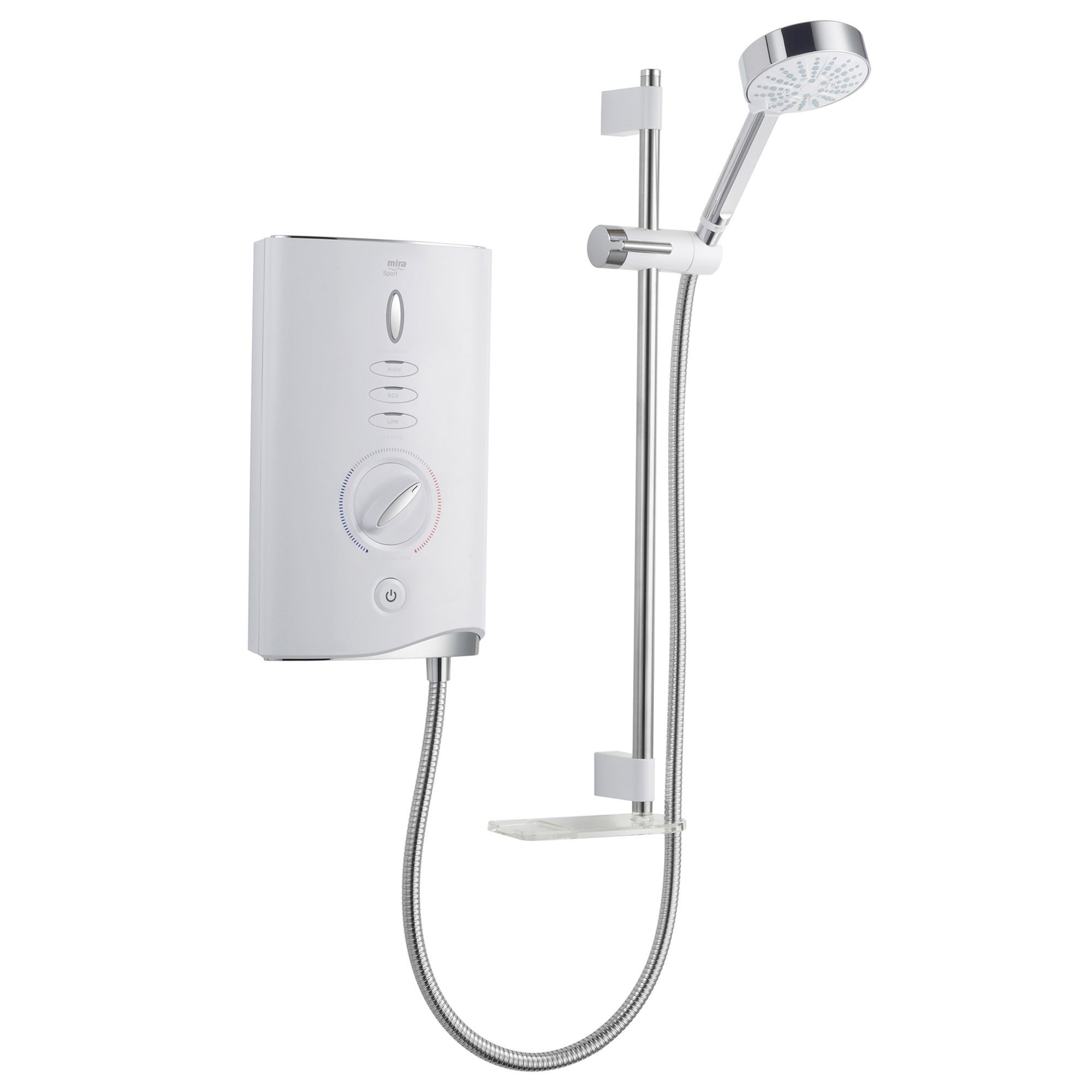 Mira Sport Max Airboost White Chrome Effect Electric Shower, 10.8Kw Price Comparisons | Compare The Build