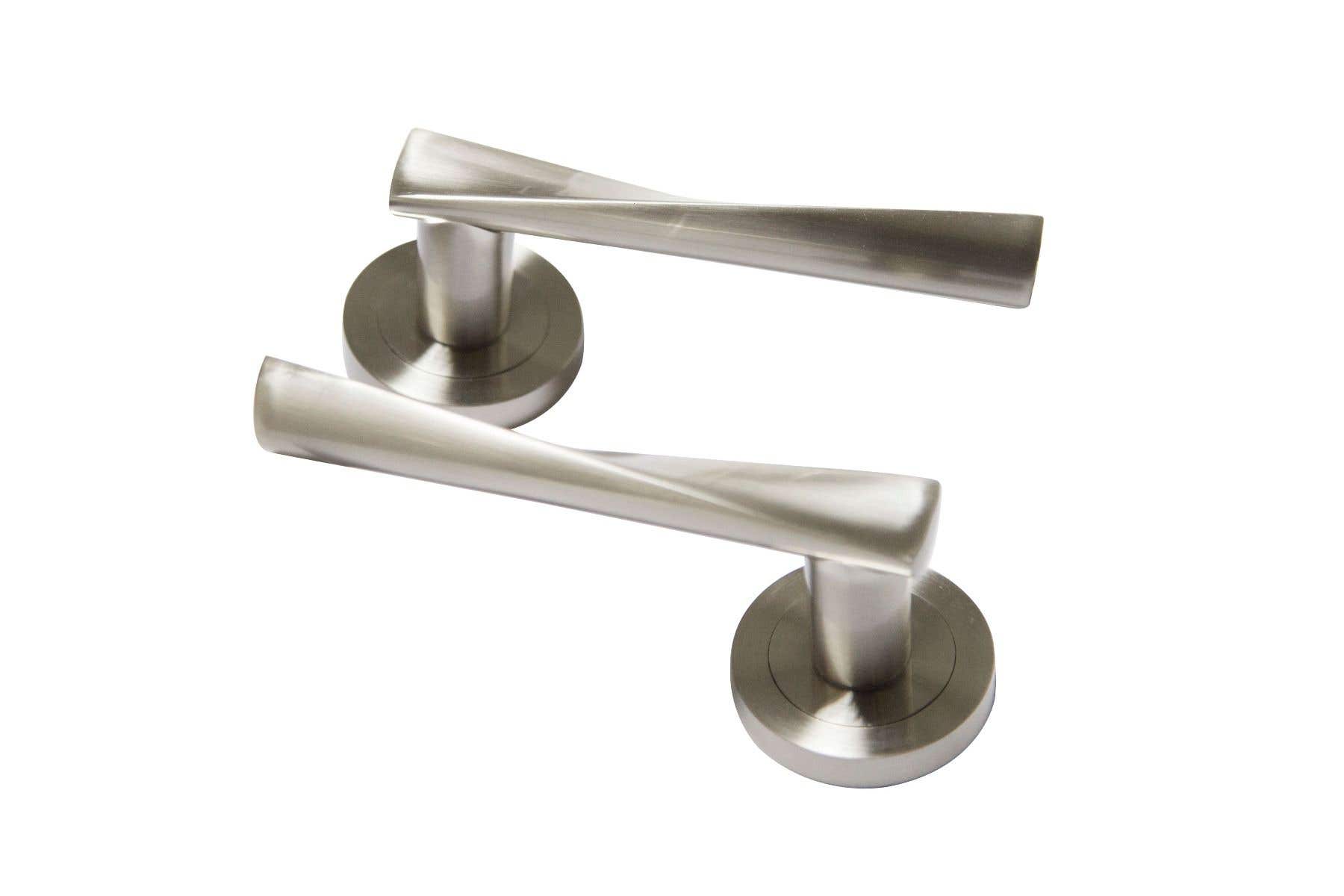 Thor Lever on Rose Door Handle - Brushed Nickel (Pair) | Compare The Build