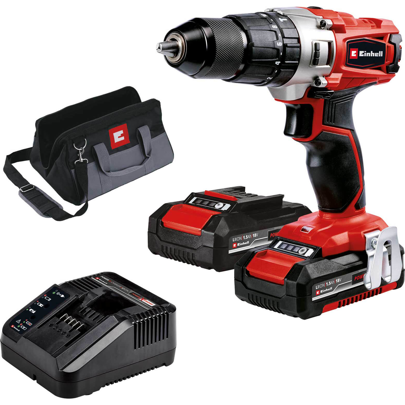 Einhell TE-CD 18/2 Li-i 18v Cordless Combi Drill 2 x 1.5ah Li-ion Charger Bag Price Comparisons | Compare The Build