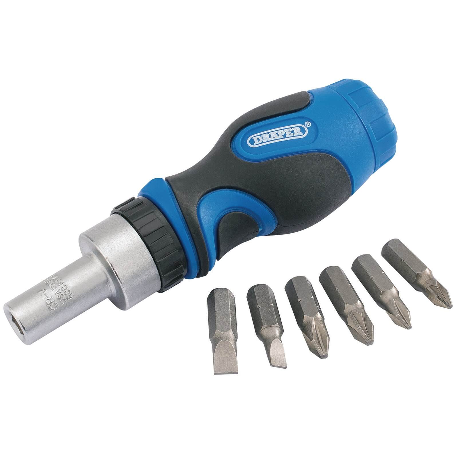 Draper 7 Piece Stubby Ratchet Screwdriver and Bit Set Price Comparisons | Compare The Build